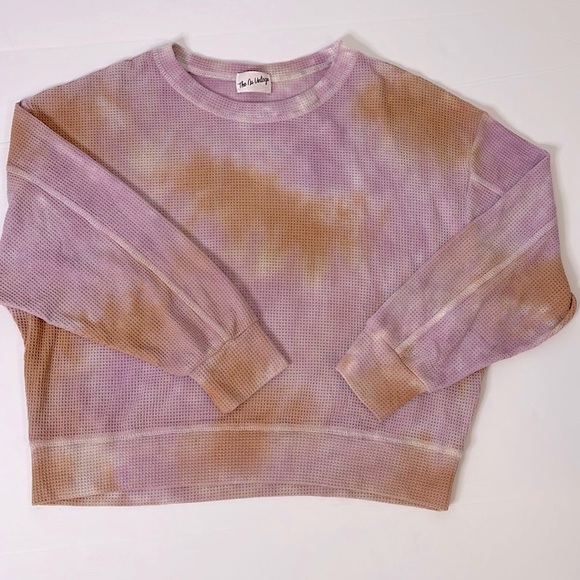 Nu Vintage Tie-Dye Waffle T-Shirt Sweater, Loose fit - Picture 6 of 13